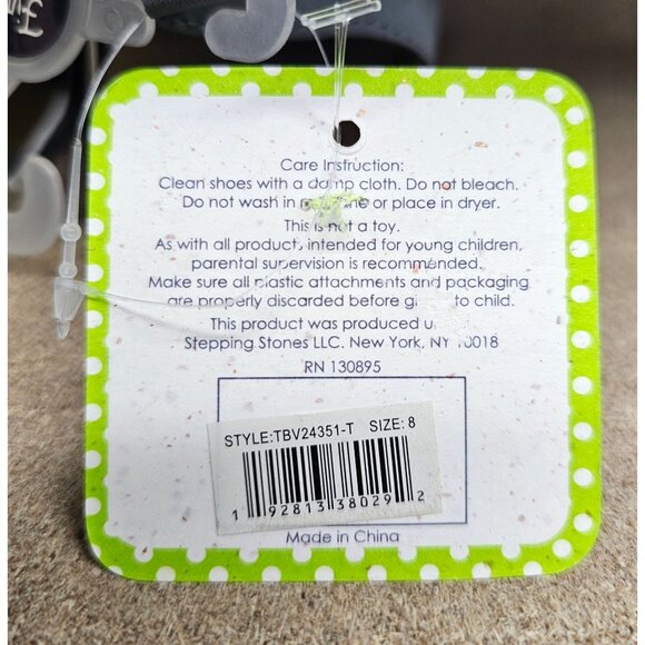 First Steps By Stepping Stops Gray Blue Arizona Style Toddler's Sandals Size 8T - Picture 9 of 9